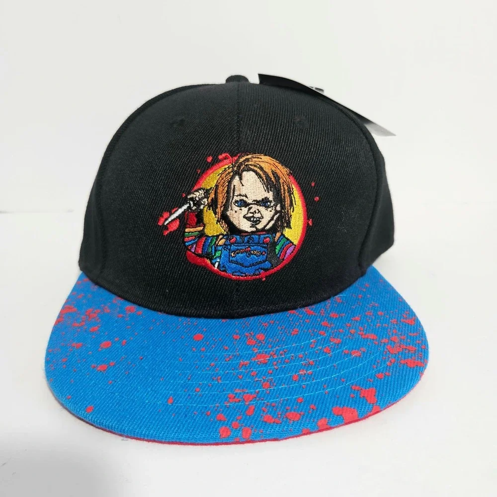 Chucky Child's Play Snapback Wanna Play Concept One Horror Black Blue Splatter